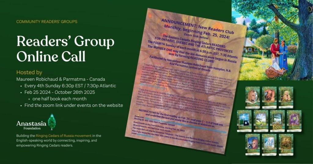 NL Readers Group Canada Announcement 1200x628 1 Ringing Cedars of Russia USA + Canada, Anastasia USA
